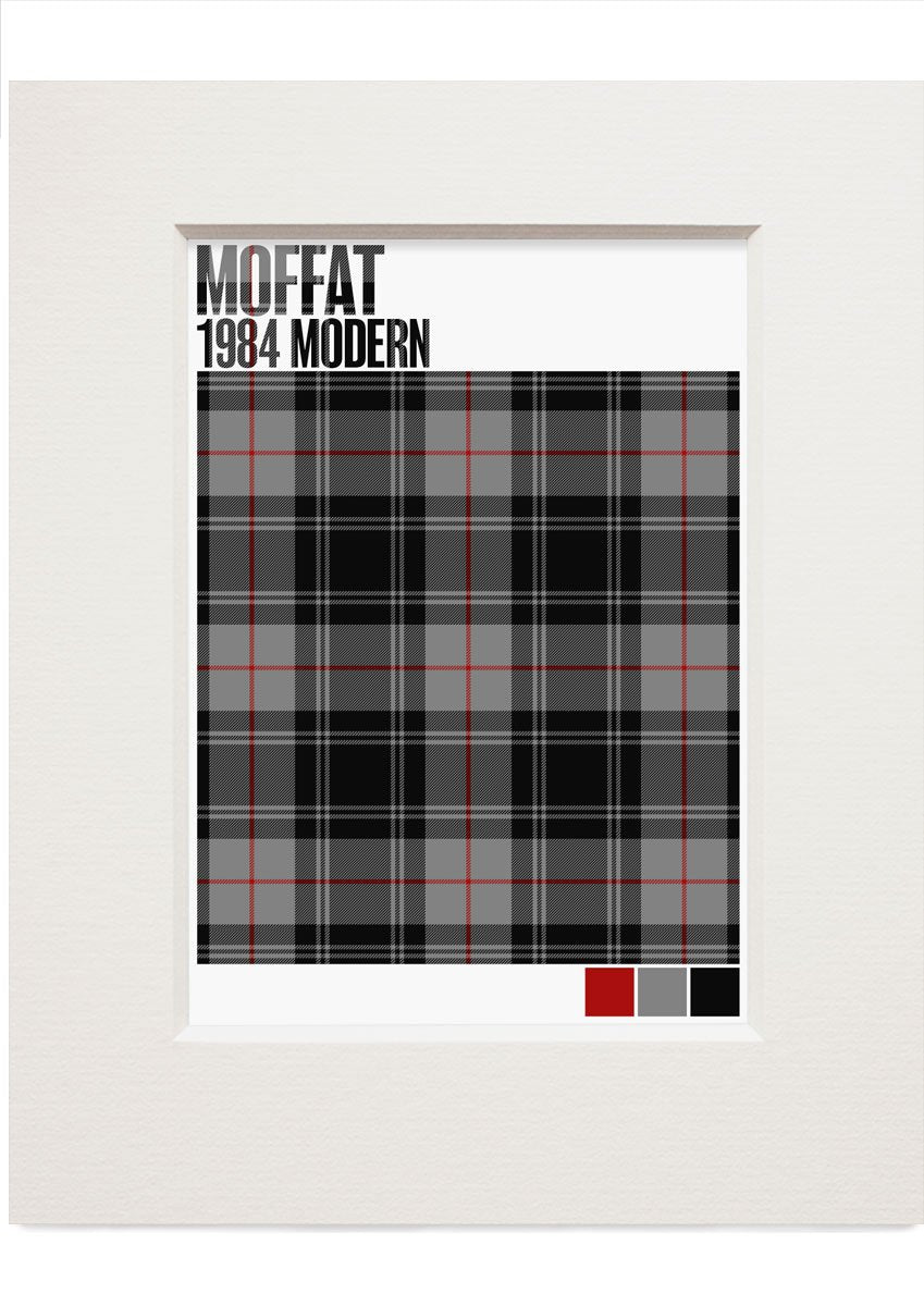 Moffat 1984 Modern tartan – small mounted print