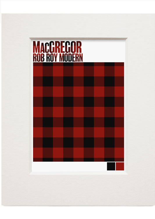 MacGregor Rob Roy Modern tartan – small mounted print