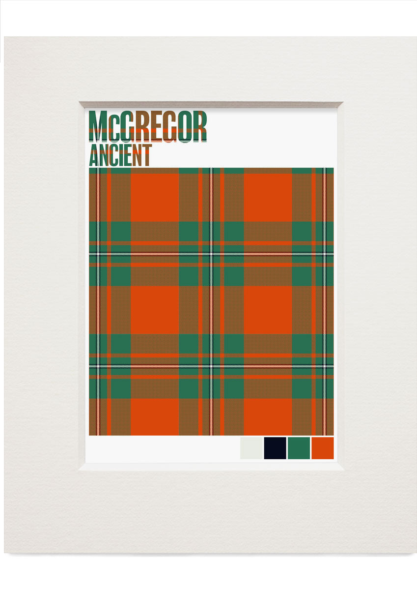 McGregor Ancient tartan – small mounted print
