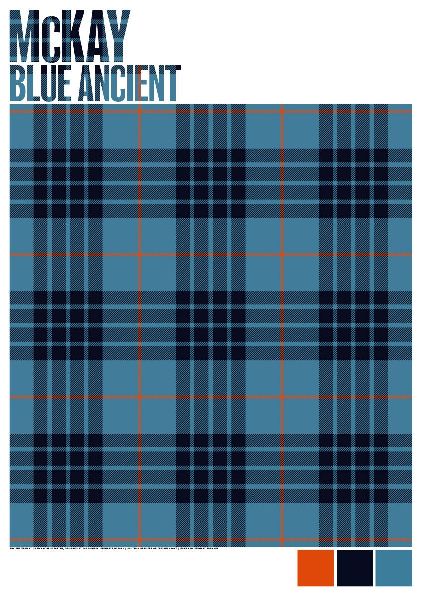 McKay Blue Ancient tartan – giclée print