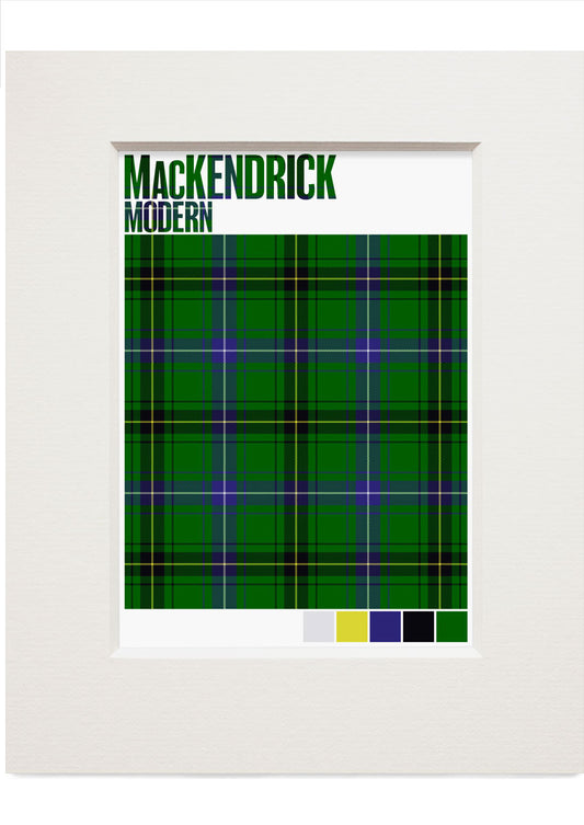 MacKendrick Modern tartan – small mounted print
