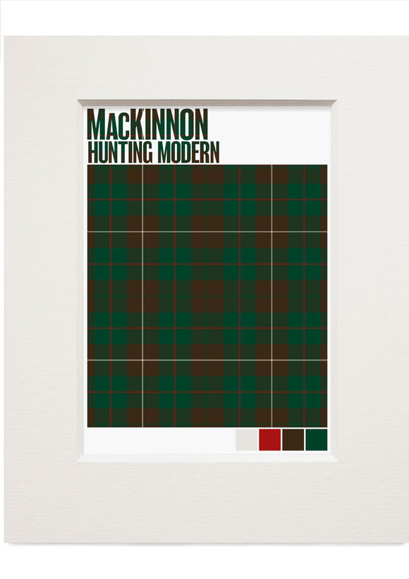 MacKinnon Hunting Modern tartan – small mounted print
