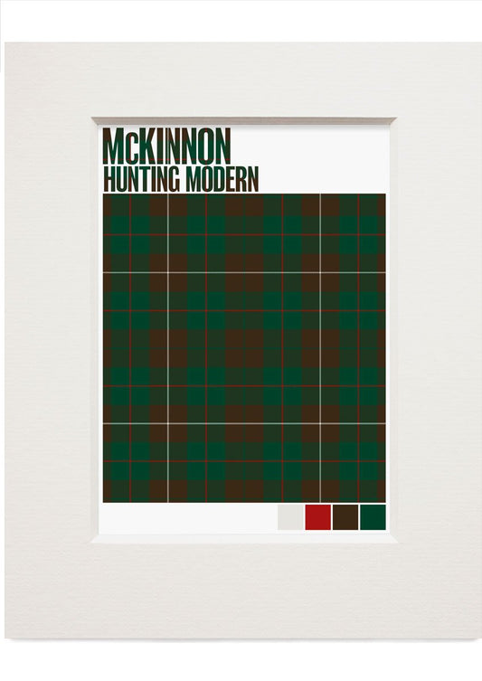 McKinnon Hunting Modern tartan – small mounted print