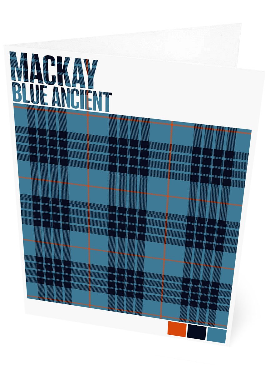 Mackay Blue Ancient tartan – set of two cards