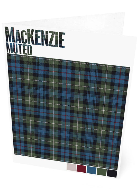 MacKenzie Muted tartan – set of two cards