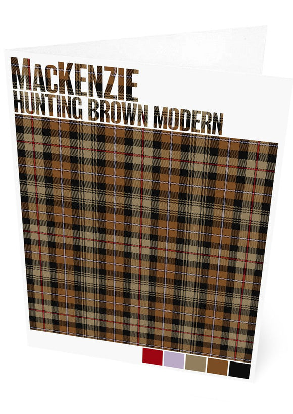 MacKenzie Hunting Brown Modern tartan – set of two cards