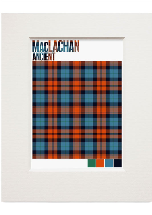 MacLachan Ancient tartan – small mounted print