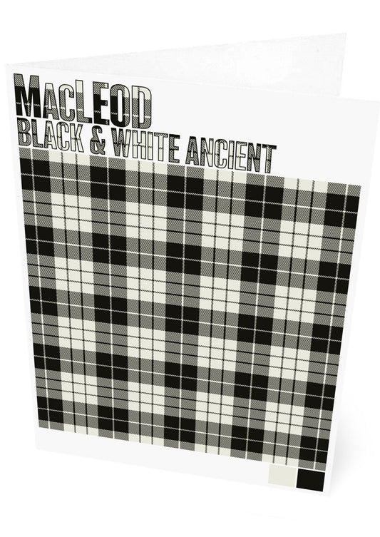 MacLeod Black & White Ancient tartan – set of two cards