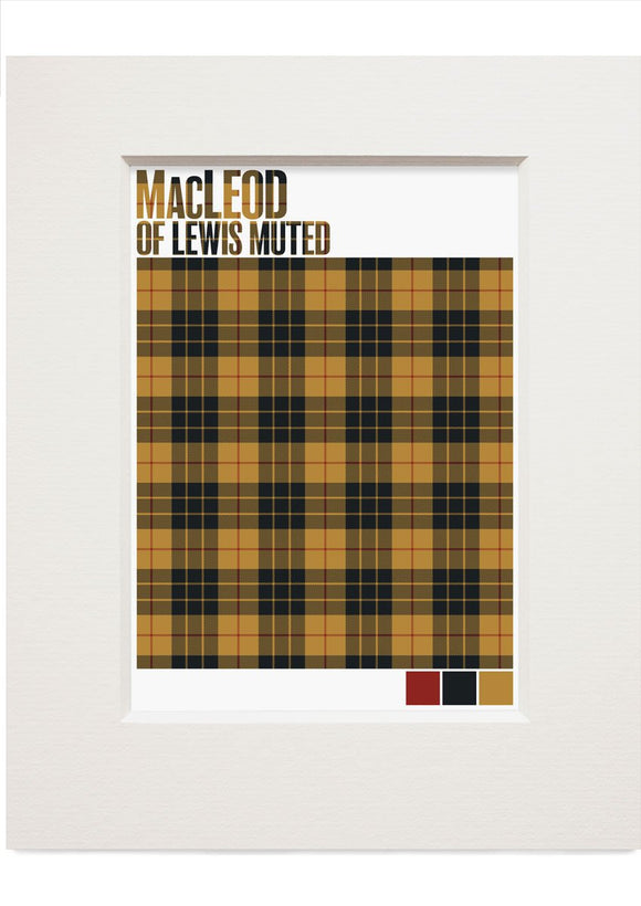 MacLeod of Lewis Muted tartan – small mounted print