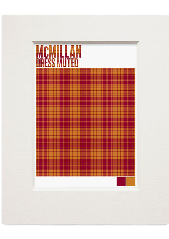 McMillan Dress Muted tartan – small mounted print