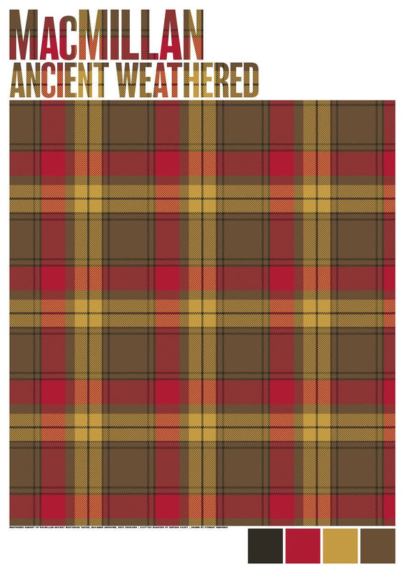 MacMillan Ancient Weathered tartan – giclée print