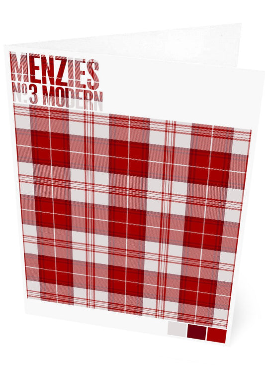 Menzies #3 Modern tartan – set of two cards