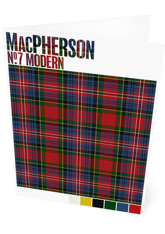 MacPherson #7 Modern tartan – set of two cards