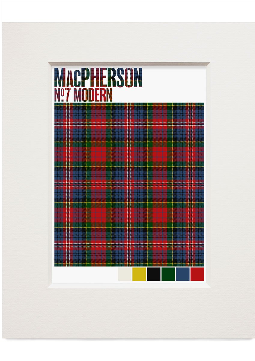 MacPherson #7 Modern tartan – small mounted print