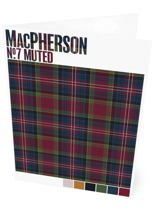MacPherson #7 Muted tartan – set of two cards