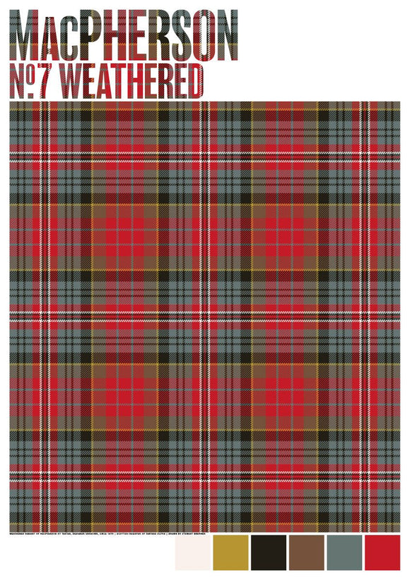 MacPherson #7 Weathered tartan – giclée print