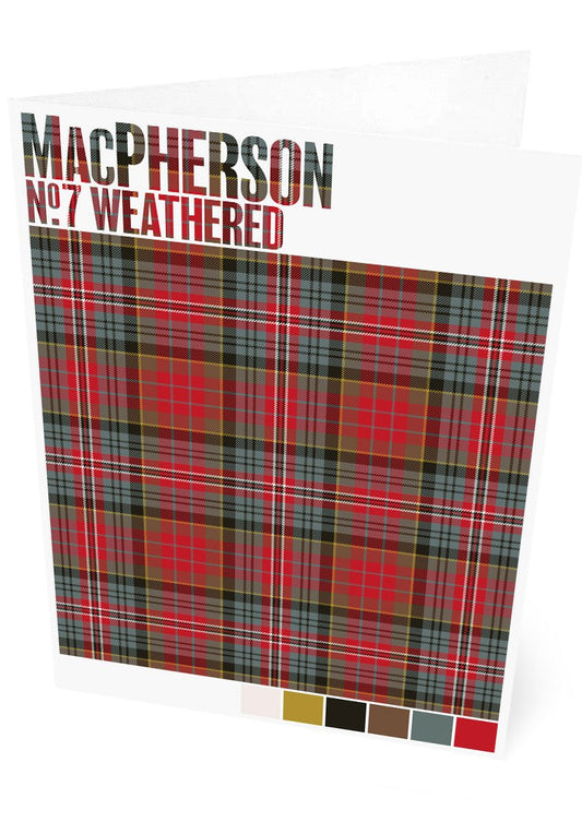 MacPherson #7 Weathered tartan – set of two cards