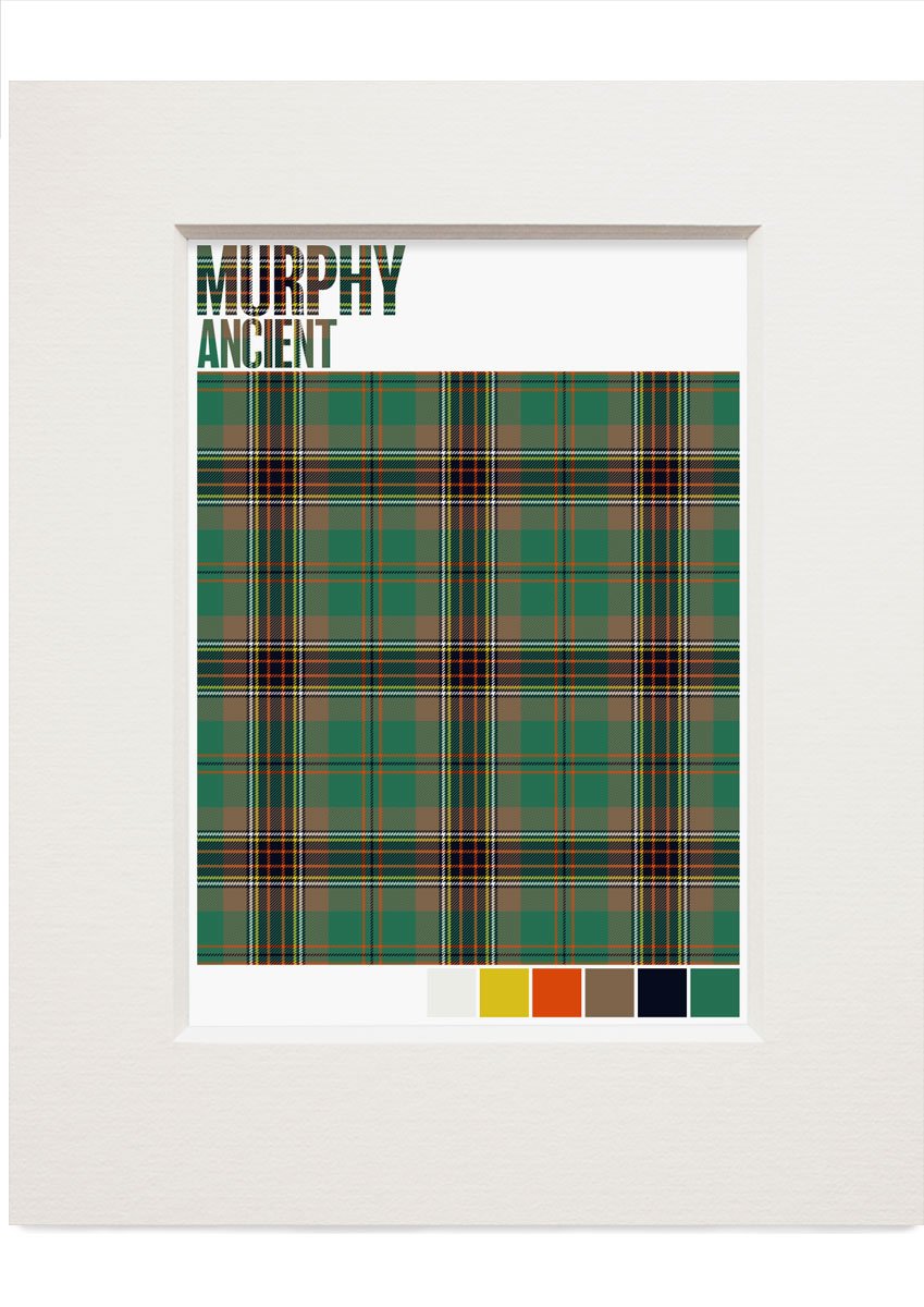 Murphy Ancient tartan – small mounted print