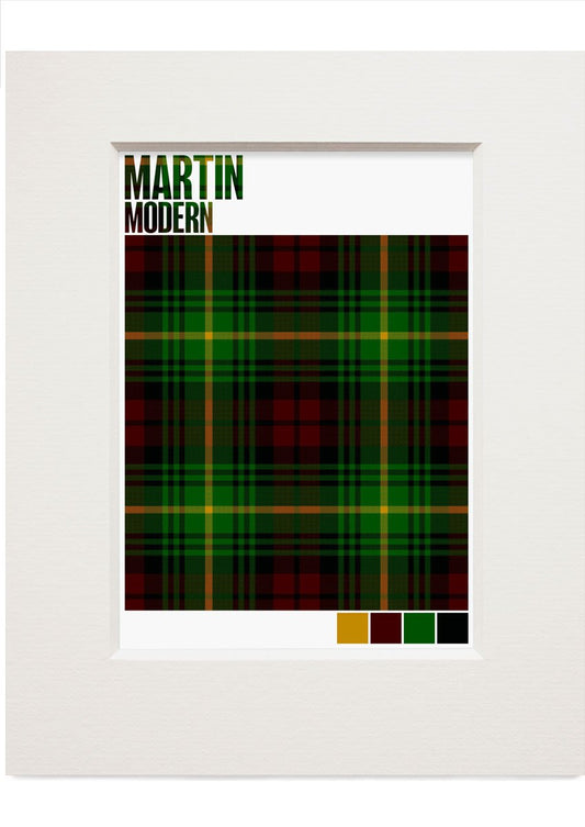 Martin Modern tartan – small mounted print