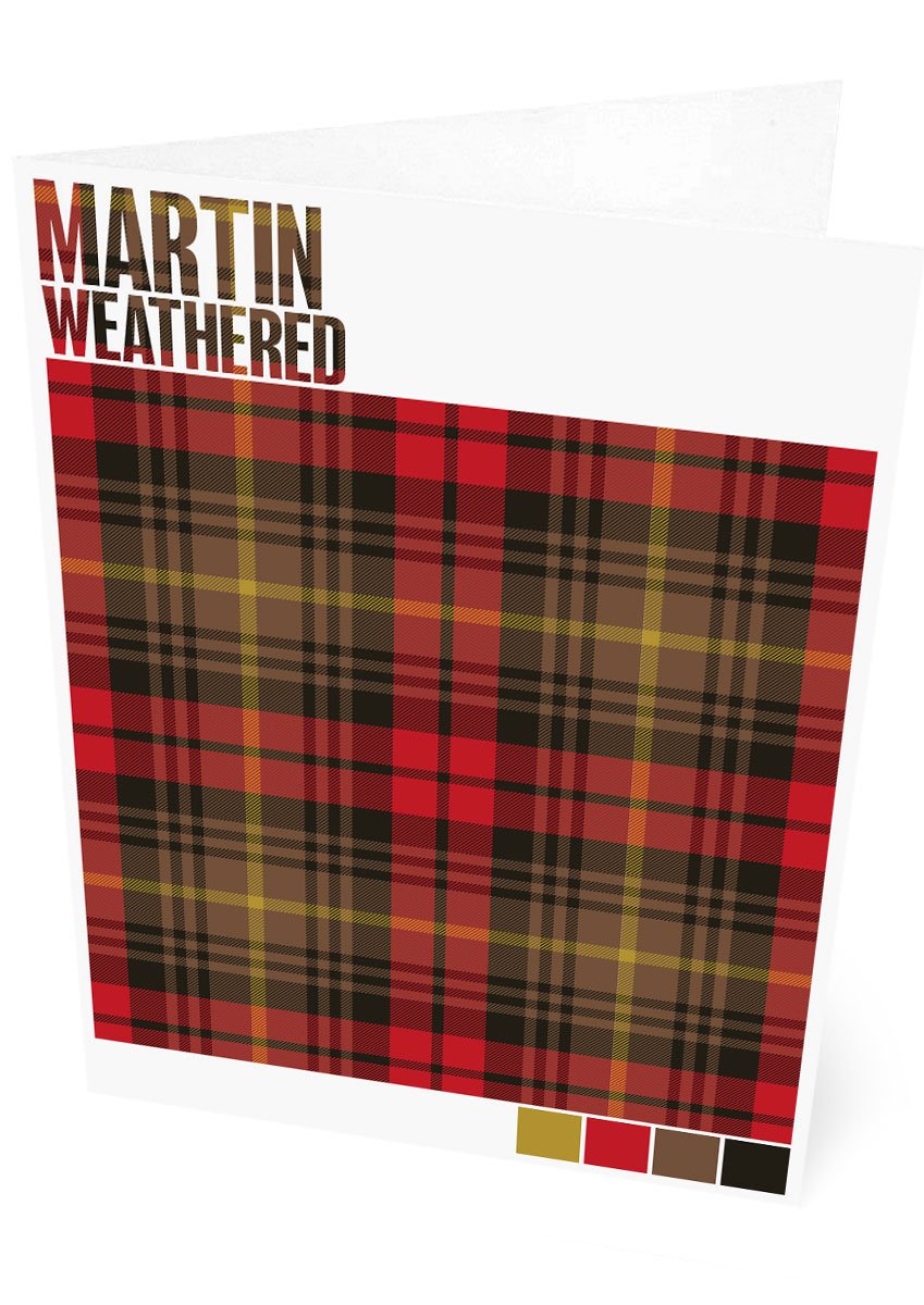 Martin Weathered tartan – set of two cards