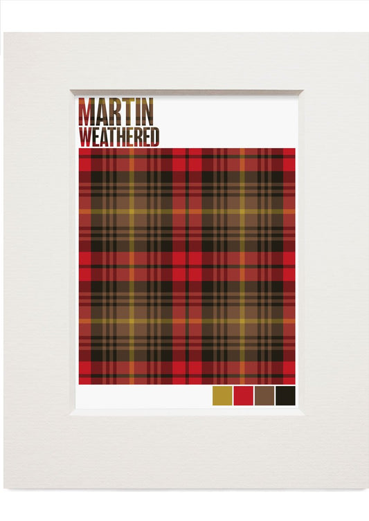 Martin Weathered tartan – small mounted print