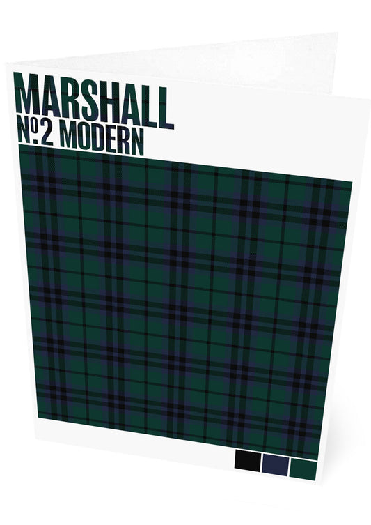 Marshall #2 Modern tartan – set of two cards