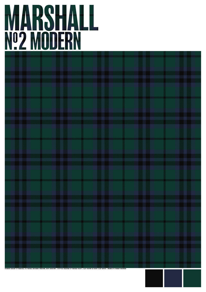 Marshall #2 Modern tartan – giclée print