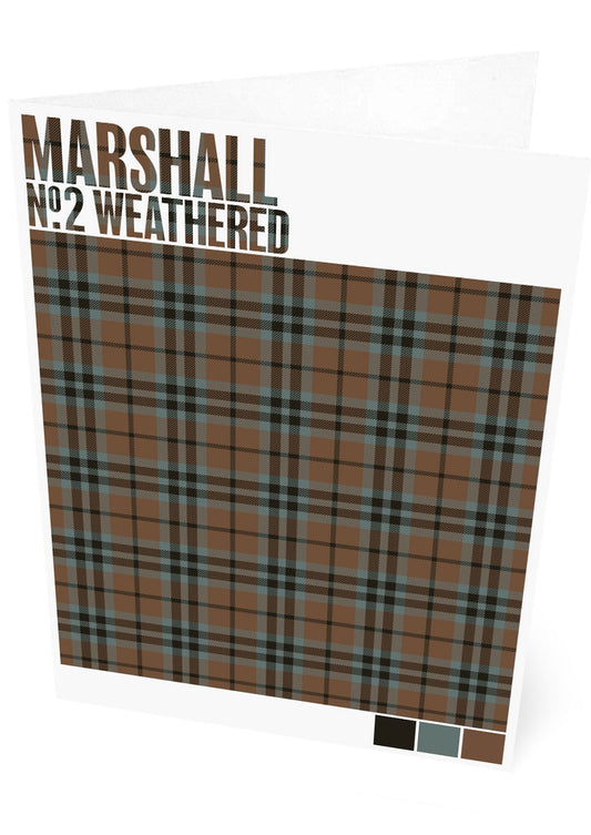 Marshall #2 Weathered tartan – set of two cards