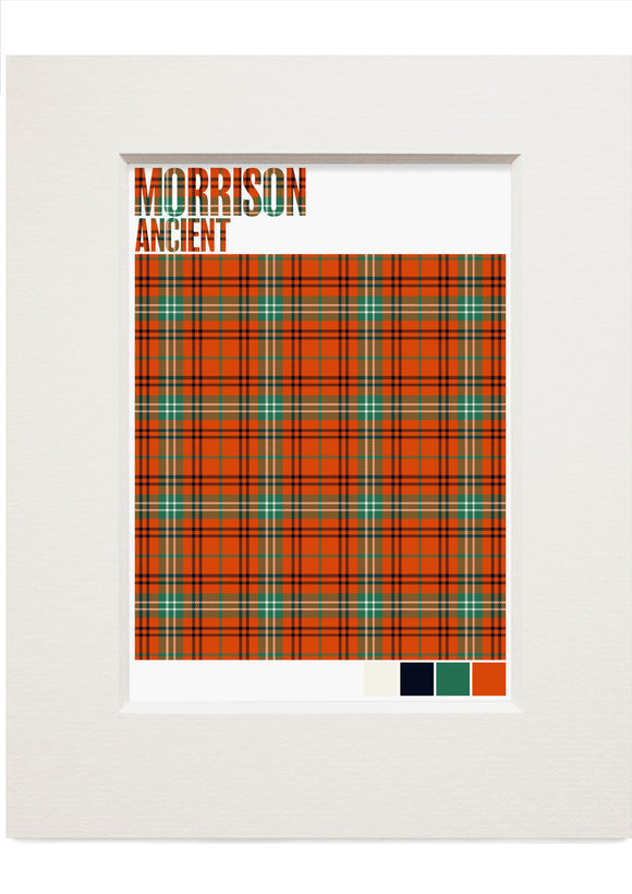 Morrison Ancient tartan – small mounted print