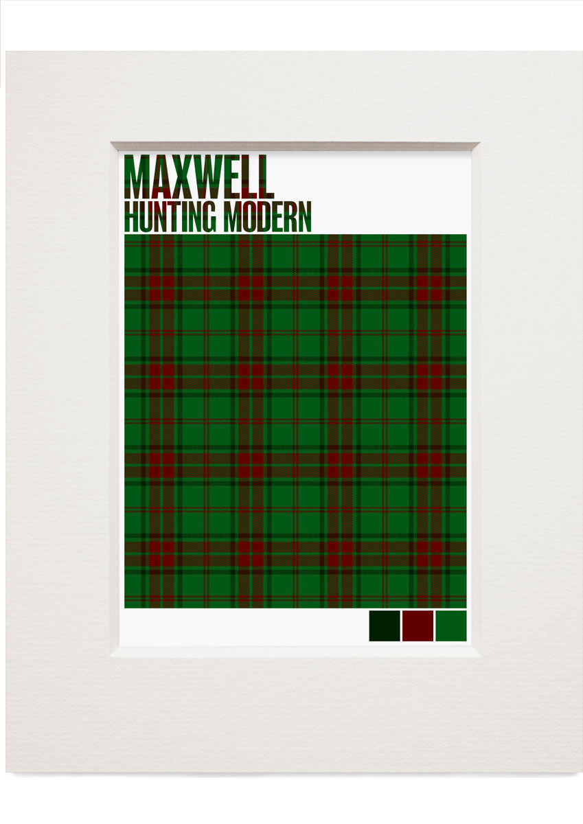 Maxwell Hunting Modern tartan – small mounted print