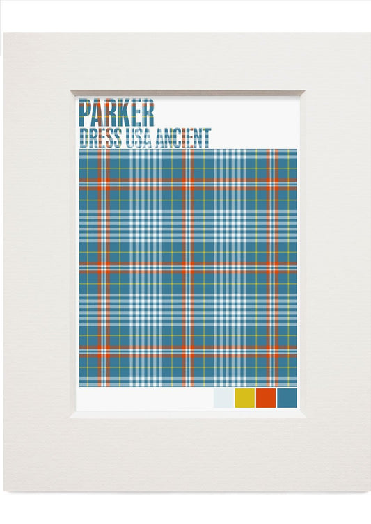 Parker Dress USA Ancient tartan – small mounted print
