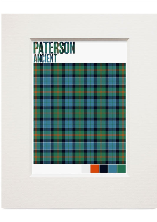 Paterson Ancient tartan – small mounted print