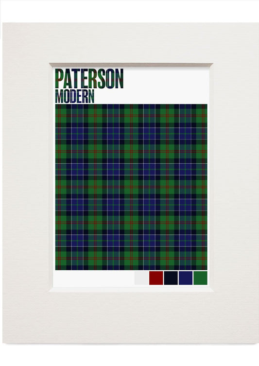 Paterson Modern tartan – small mounted print