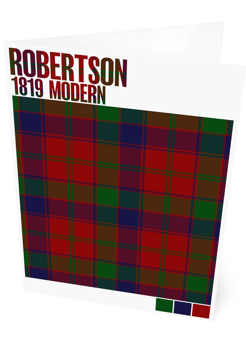 Robertson 1819 Modern tartan – set of two cards