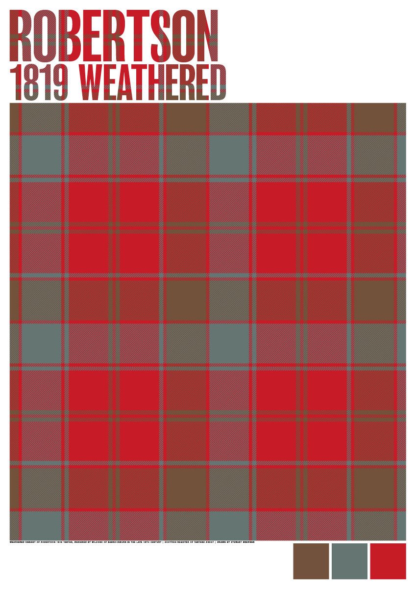 Robertson 1819 Weathered tartan – poster