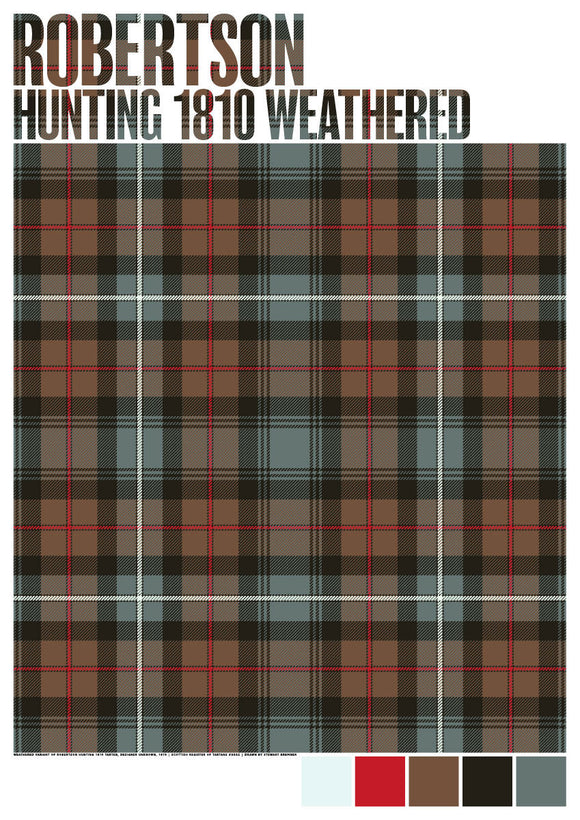 Robertson Hunting 1810 Weathered tartan – poster
