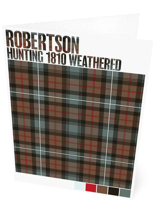 Robertson Hunting 1810 Weathered tartan – set of two cards