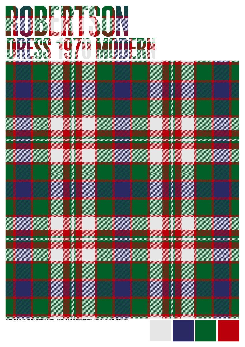 Robertson Dress 1970 Modern tartan – poster