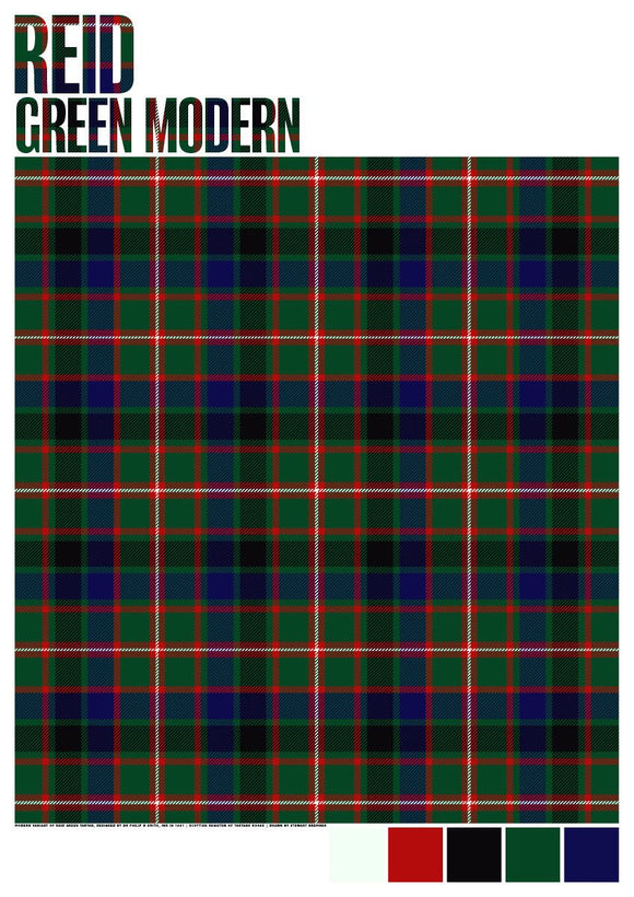 Reid Green Modern tartan – giclée print