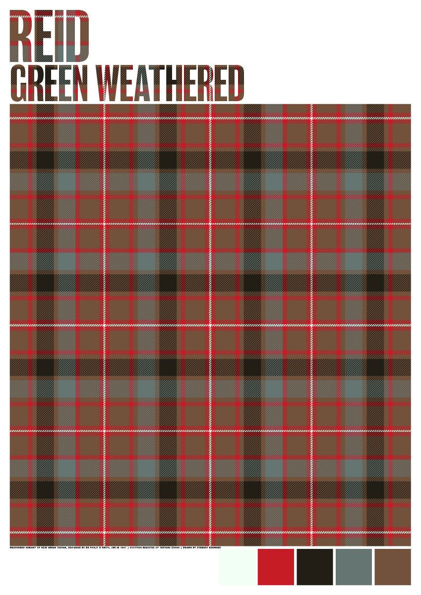 Reid Green Weathered tartan – poster
