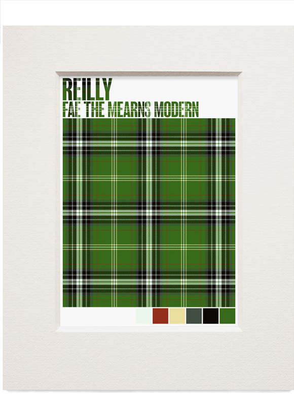 Reilly fae the Mearns Modern tartan – small mounted print