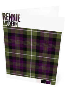 Rennie Modern tartan – set of two cards