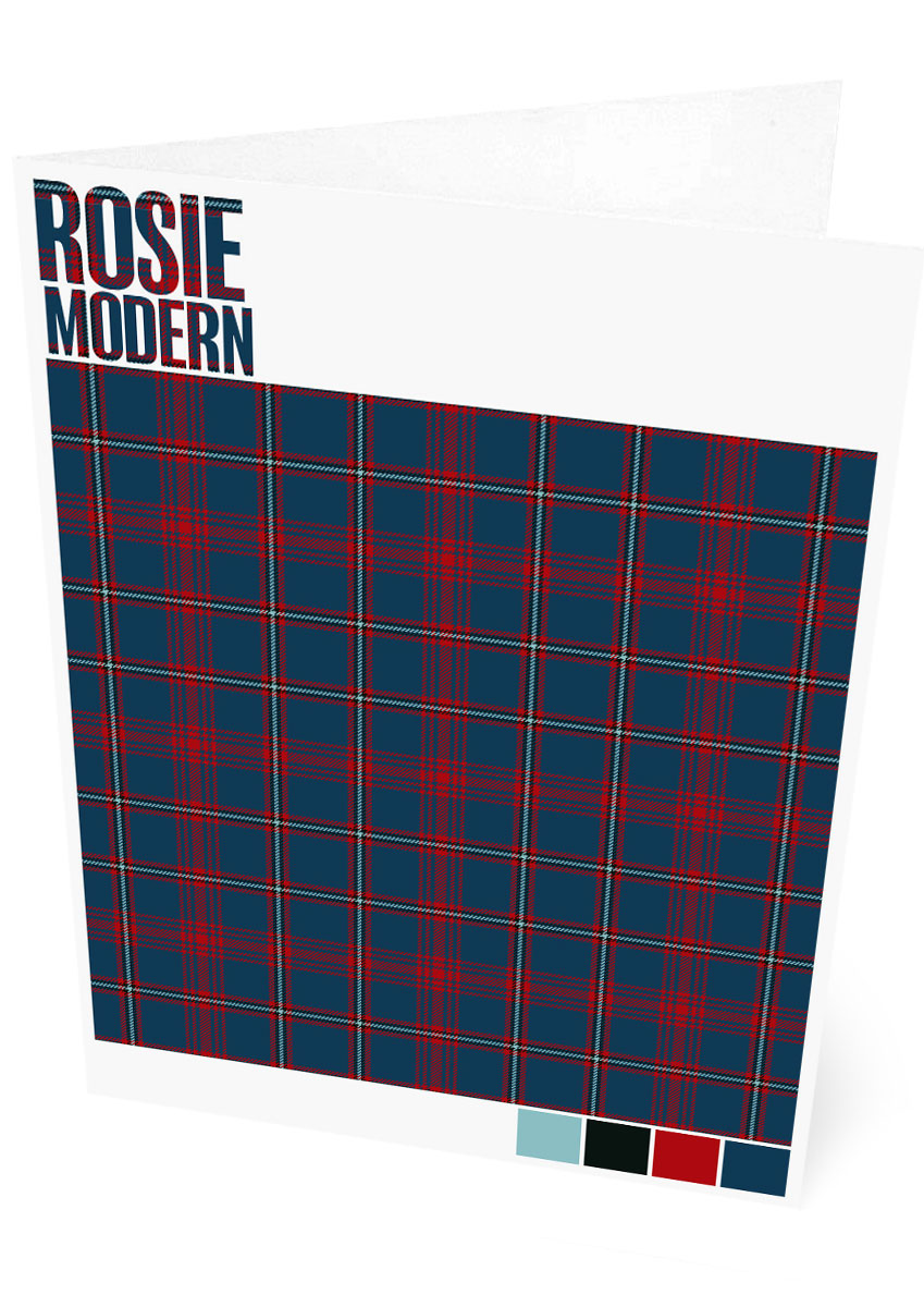Rosie Modern tartan – set of two cards