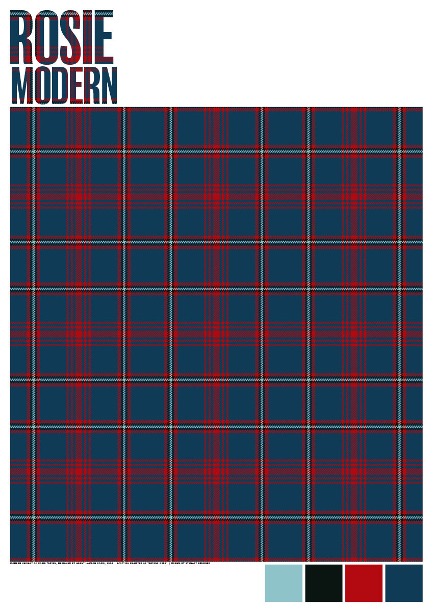 Rosie Modern tartan – poster