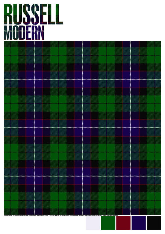Russell Modern tartan – poster