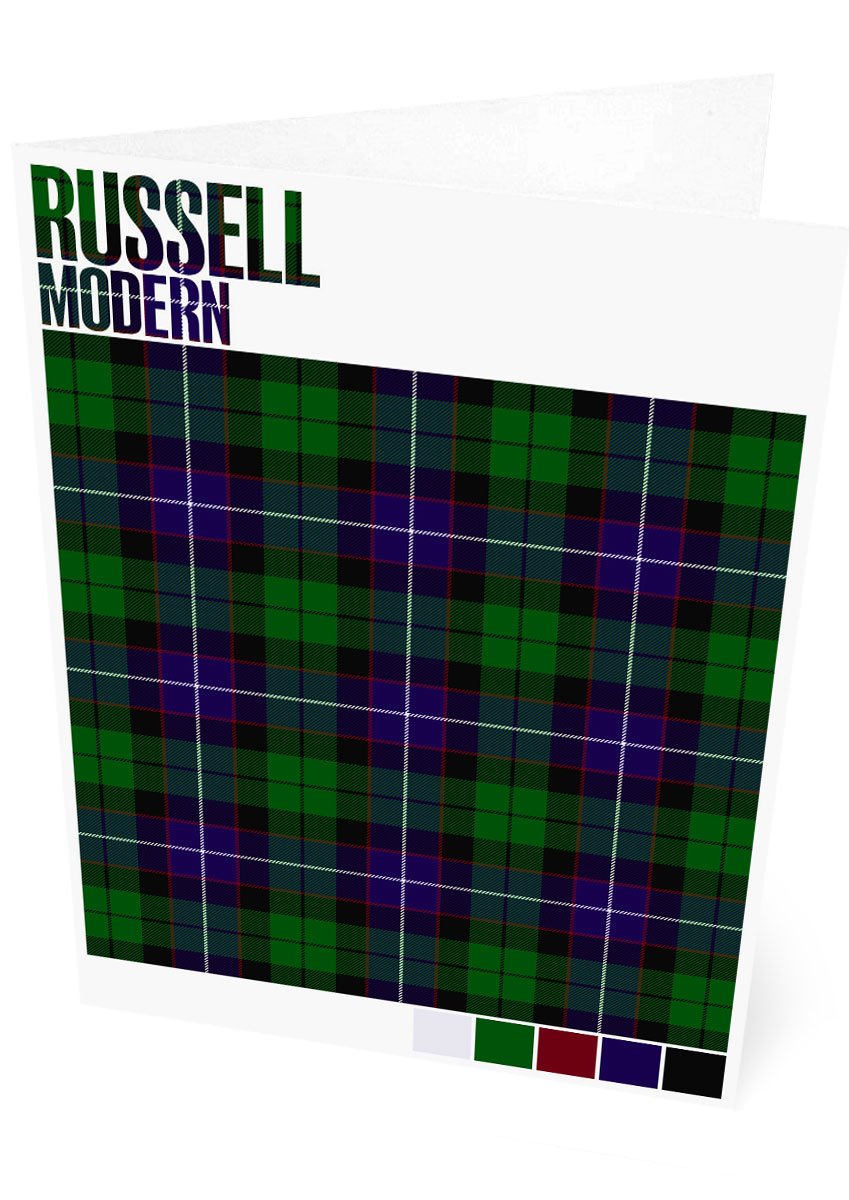 Russell Modern tartan – set of two cards
