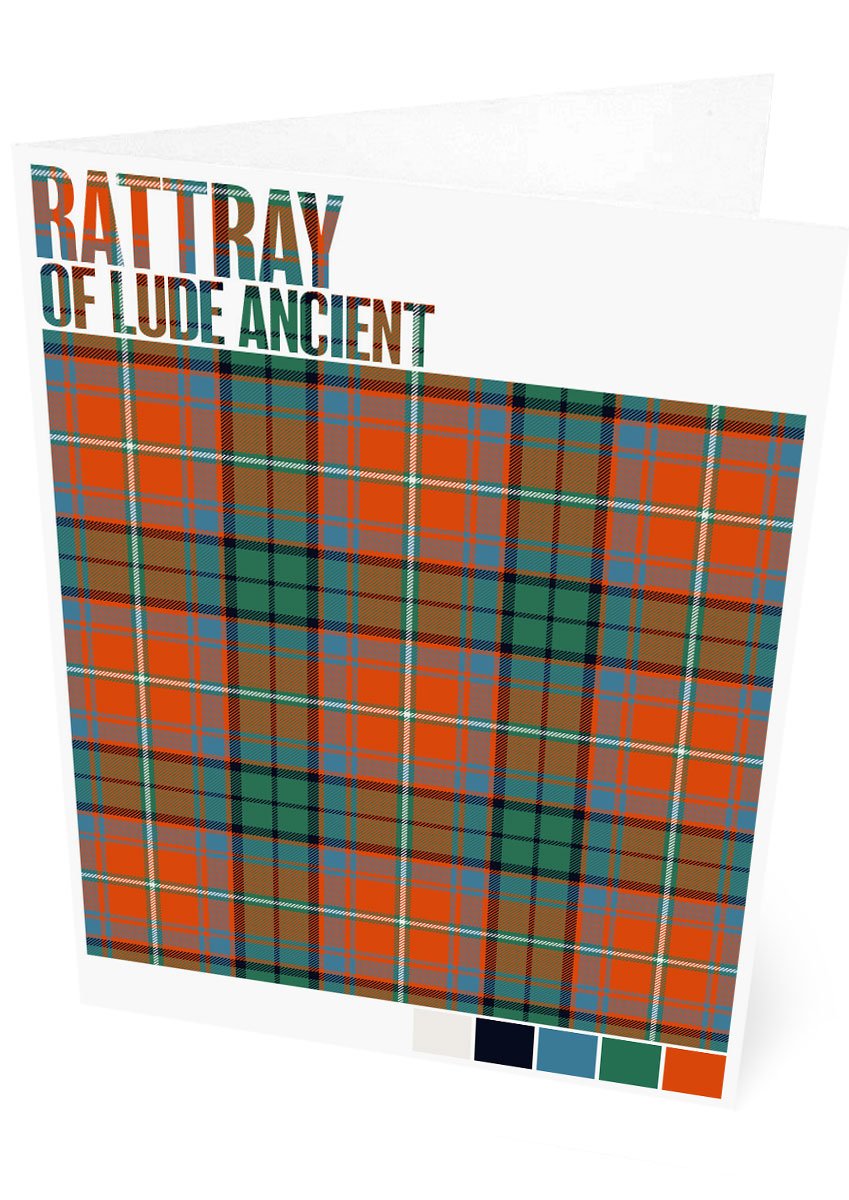 Rattray of Lude Ancient tartan – set of two cards