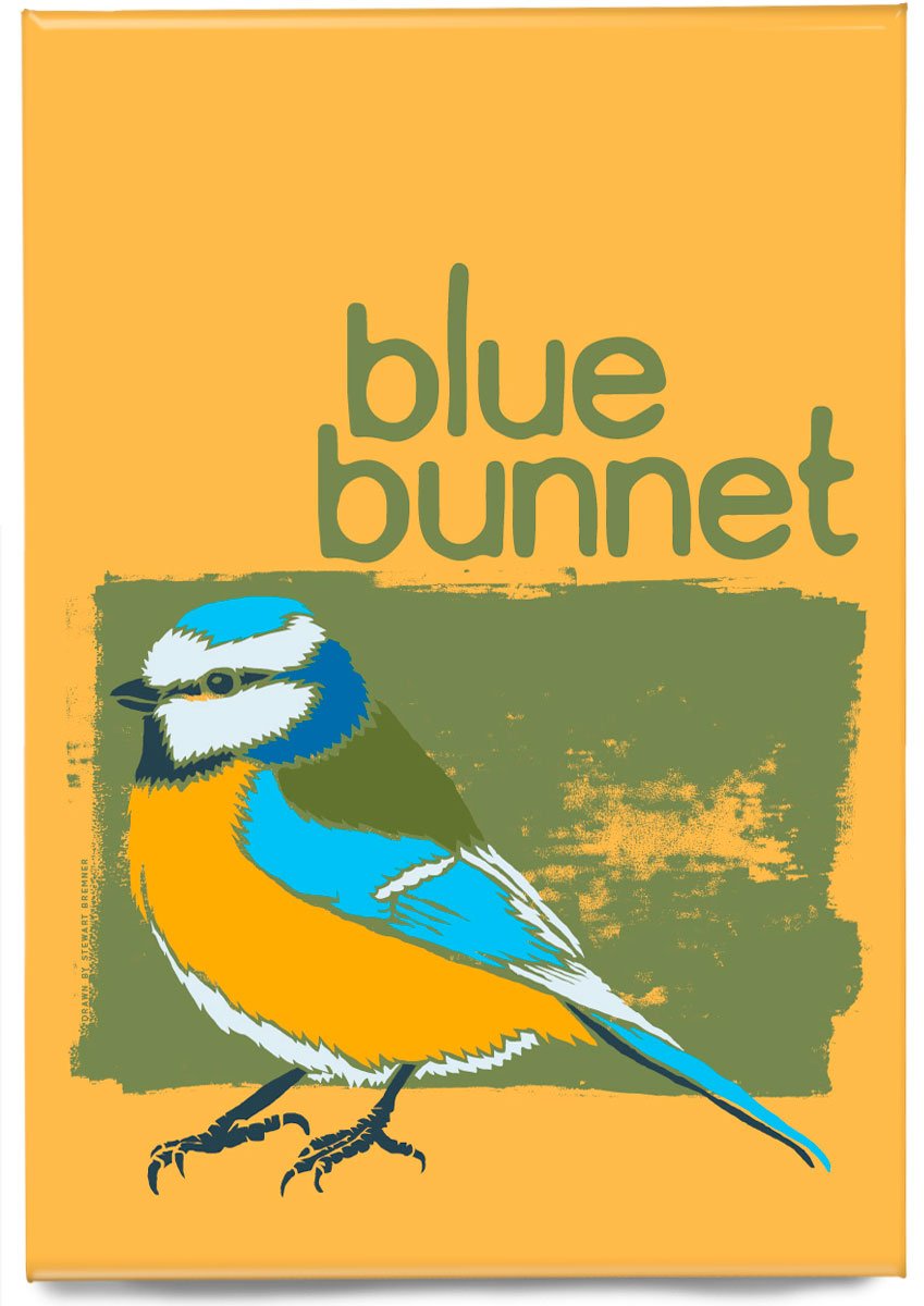Blue bunnet – magnet – Indy Prints by Stewart Bremner