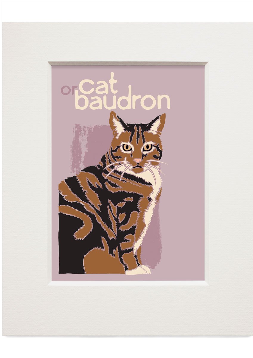 Cat or baudron – small mounted print - Indy Prints by Stewart Bremner
