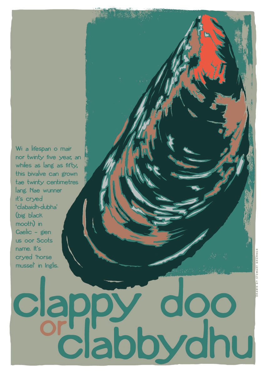 Clappy doo or clabbydhu – poster – Indy Prints by Stewart Bremner